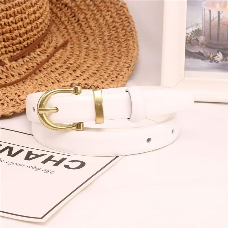 Women's Genuine Leather Fashion Belt – Versatile Casual Waistband with Pin Buckle for Jeans