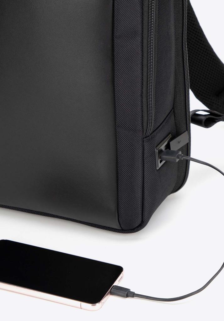 Wittchen Men's Multifunctional Backpack For Airplane Black Polyester