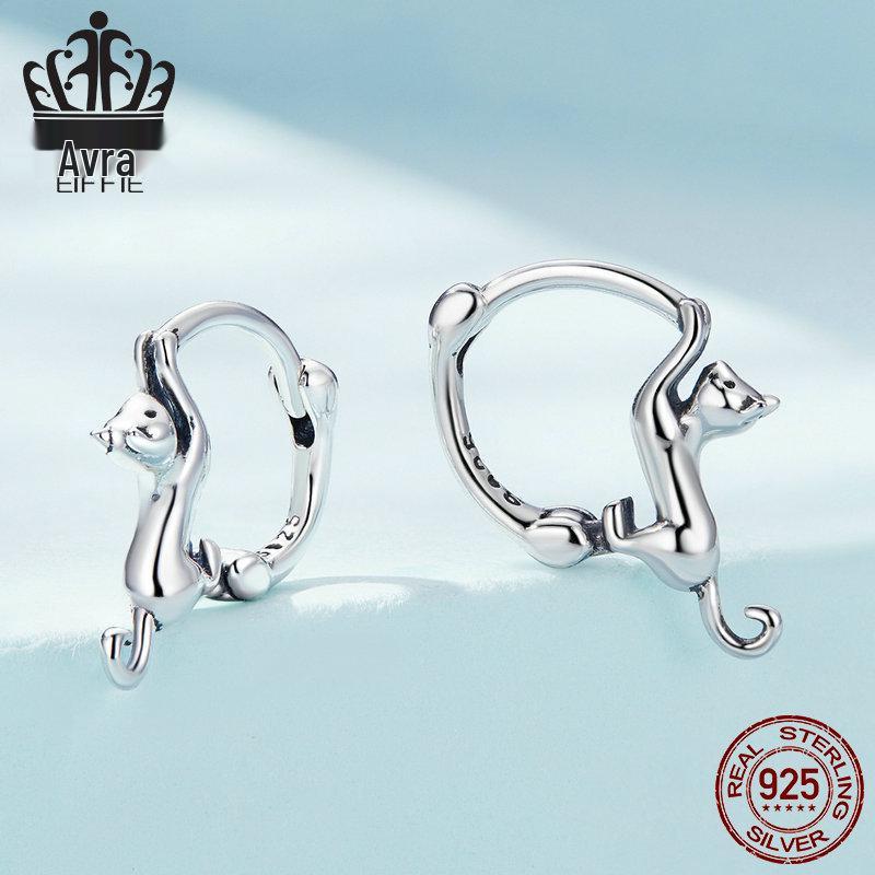 Avle S925 Sterling Silver Cat Ear Stretch Earrings