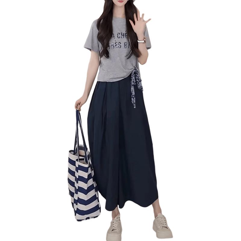 La Chapelle Women s Irregular Tie-Dye Print Short Sleeve T-Shirt M