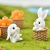 Sunmmer Rabbit Gift Figurines Fairy Garden Miniatures Resin Craft Landscape