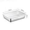 Stainless Steel Fresh-keeping Box Fruit Plate Vegetable Preparation Plate Refrigerator Storage Outdoor Bento Picnic with Lid