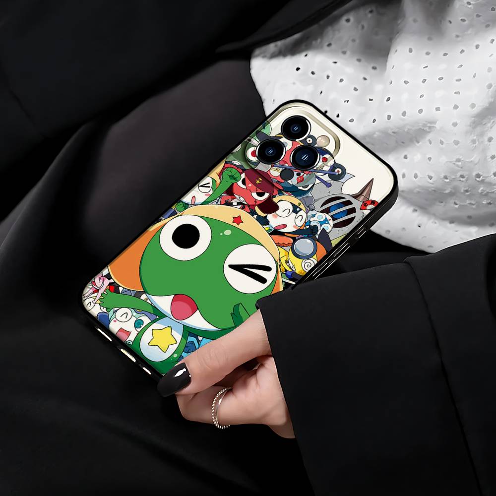 Funny Cartoon Keroro Gunsou Frog Phone Case For IPhone 17 15 Pro Max 14 Pro 12 11 13 Mini X XR XS 16 Plus SE Back Cover