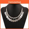 Vintage European Coin Necklace With Alloy And Electroplating For Gift And Travel Souvenir