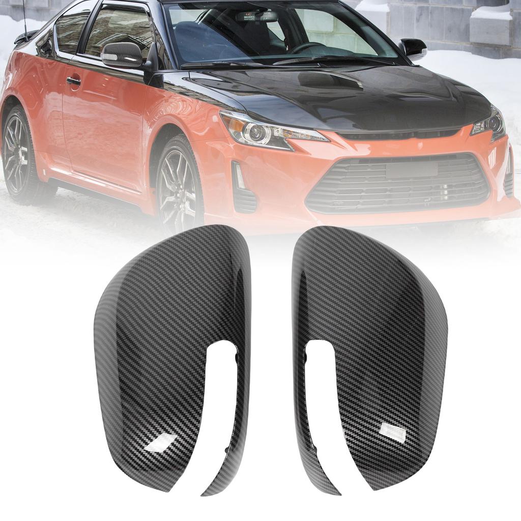 1 Pair Rearview Mirror Sensor, Carbon Exterior Door Mirror Exterior Door Mirror Covers Replacement for TC 2012 to 2016