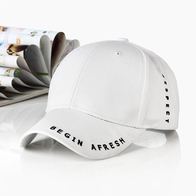 Neue Mode Buchsticken Schwarz Weiß Kappe Baumwolle Snapback Hüte Für Männer Frauen Hip Hop Angepasste Baseballkappen