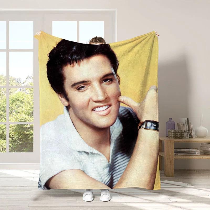 Fluffy Blanket Elvis Luxury Sofa Camp Nap Bedspread Soft Blanket Fleece Home Textile Birthday Gift Blanket Bedroom Decor 100cmx150cm