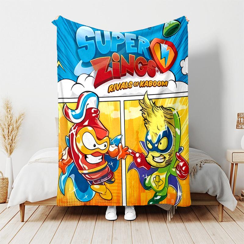 1pc Blanket Superthings1 Print Design, Lightweight Blanket for Sofa, Bed- Soft &Warm, Gift for All Seasons Like Christmas, Halloween