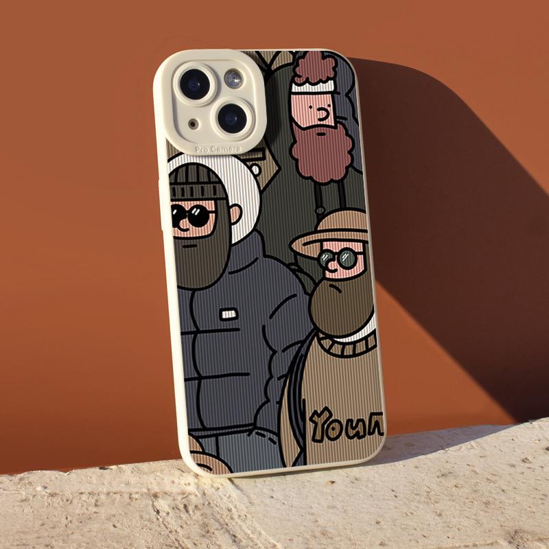 Cartoon Uncle Phone Case For iPhone 16 15 14 13 12 11 Pro Max 15 Pro XS XR X 7 8 16 PLUS SE  Shockproof Soft Silicone Cover