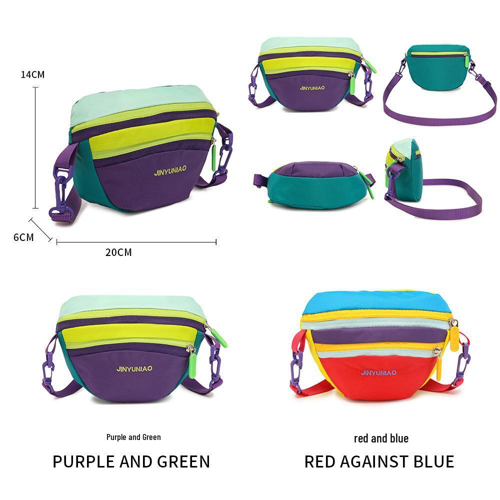 Modna torebka crossbody w bloki kolorystyczne dopaminowe - Mała, trendy torebka na ramię na lato 2025 na zewnątrz