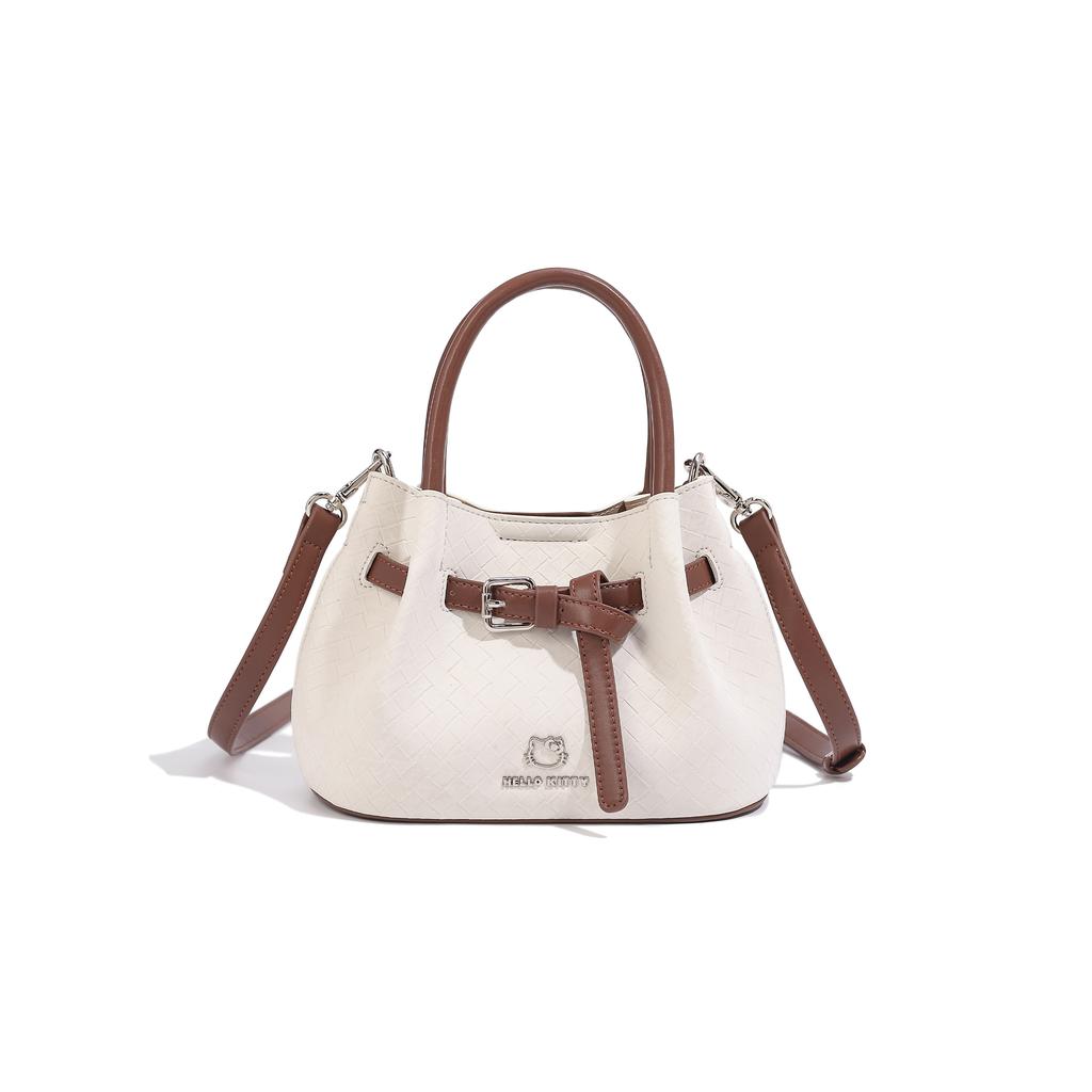 New Sanrio Hello Kitty PU Shoulder Bag, Crossbody Bag, Handbag Women's Pink/Ecru SHHF52047