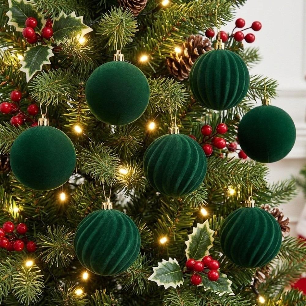 12pcs/set Shatterproof Christmas Hanging Balls 6cm Xmas Tree Ornaments New Year Gifts