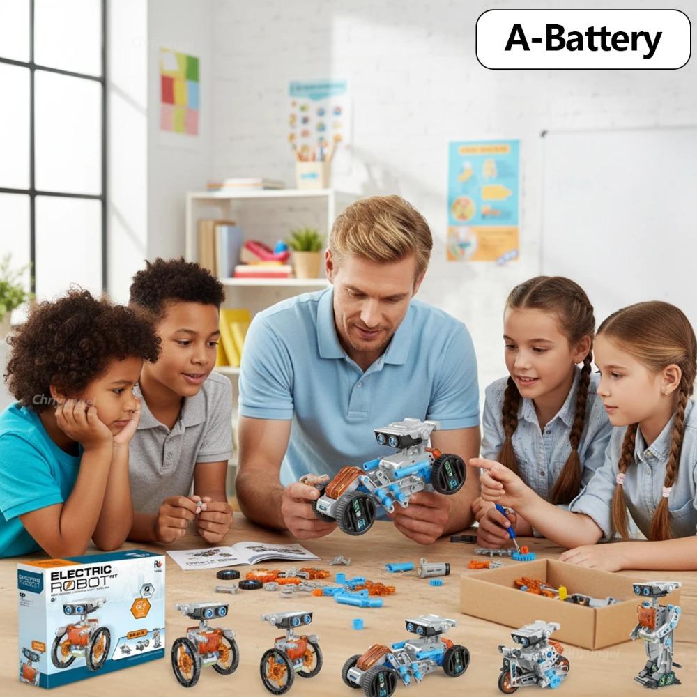 12-in-1 STEM Roboter Bausatz Spielzeug DIY Ingenieurwesen Konstruktionsset Pädagogisches Wissenschaftsexperiment Geschenk für Kinder Jugendliche