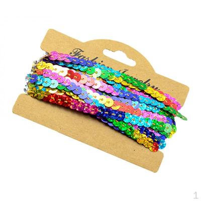 5Yd flitry Paillette Stuha Prýmek Krajka DIY Ruční šití Rainbow