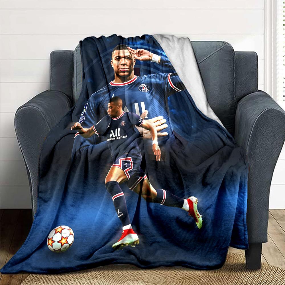 1pc Mbappe6 Blanket, Gift, for Men and Women, Soft Blanket, Good for Sofa Bed Couch Travel, Lightweight Flannel Blanket