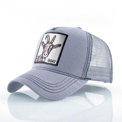 Fashion Baseball Cap Men Women Snapback Hip Hop Bone Bill Goat Embroidery Streetwear Trucker Hats Breathable Mesh Black Hat