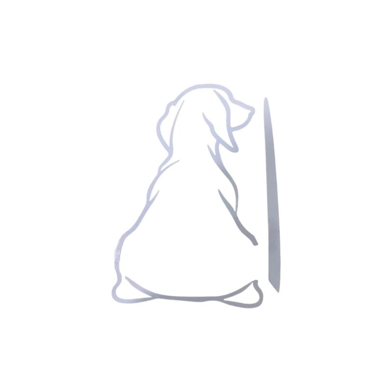 Adorable Wagging Puppy Window Sticker Strong Weatherproof Decoration Simple Installation for Vehicles Gifts