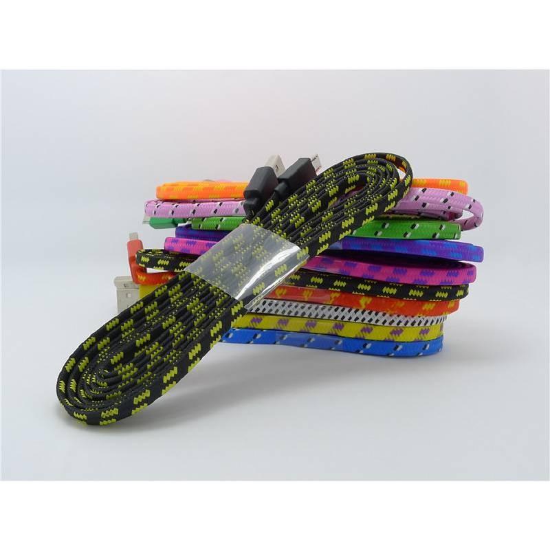V8 Nylon Android Braided Usb Data Cable Single Micro Connector Mobile Charging