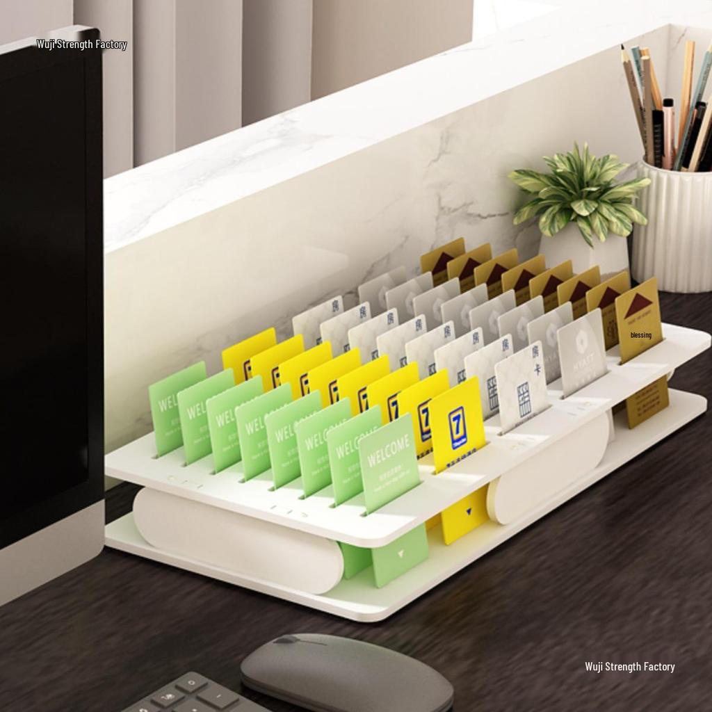 Hotel-Schlüsselkarten- und Visitenkarten-Organizer-Box mit mehreren Fächern