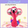 Sprechender und singender Flamingo-Stofftier-Spielzeug Interaktives Geburtstagsgeschenk