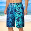 Summer 3D Tropical Plants Flower Print Shorts Fashionable Casual Beach Men's Shorts