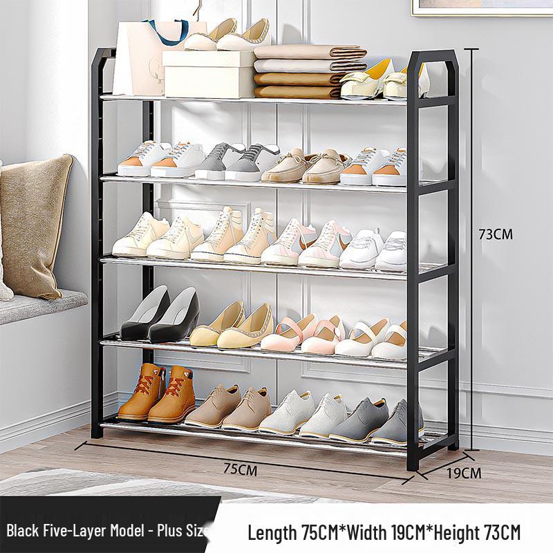 Multi-Layer Plastic Shoe Rack for Dormitory Doorway Storage