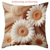 1 Pieces Sunflowers on Knit Pattern 2D Flat Printing Pillow Polyester pillowcase, sofa decorative cushion cov Headboard Pillow