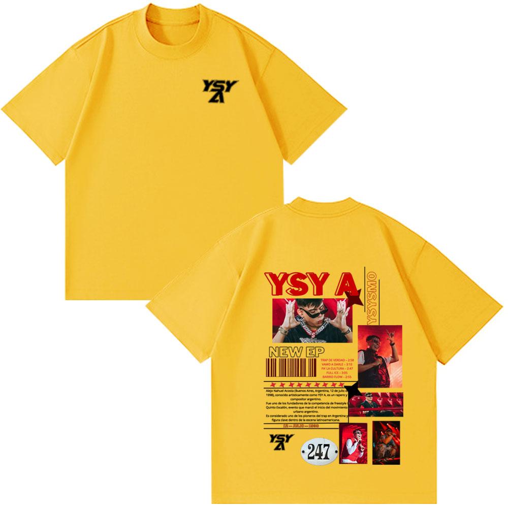 Rapper YSY A Tour Album 2026 Merch Funny Style T-shirts Unisex Women Clothing Hip Hop TShirt Summer Casual Cotton Oversized T-shirt