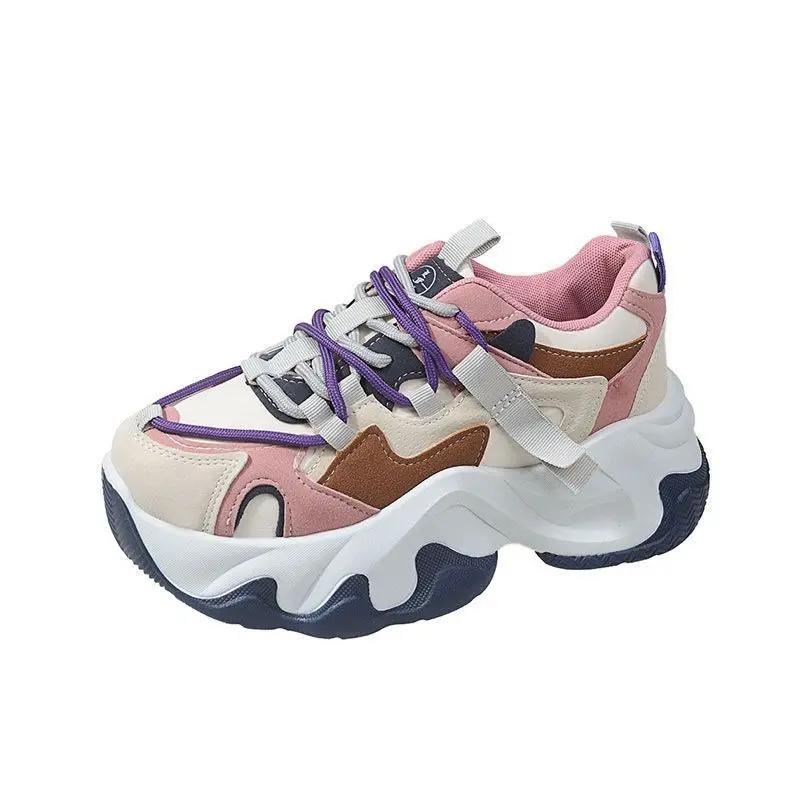 Fashion Spring Autumn New Women's Luxury Sneakers Thick Soled Height Increasing Running Shoes for Youth Fashion Versatile Casual Shoes