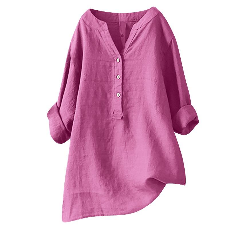 JPNTKY Women's Fashion Casual Solid Color Print Short Sleeve V Neck Blouses & Shirts
