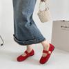 Wildleder weiche Sohle rosa hell Mund einzelne Schuhe Frühling 2025 neu retro sanfter Feenstil Mary Jane Schuhe vielseitig