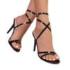 High Heels Cross Strap Sandals Women's 2025 Summer Large Size Foreign Trade Women's Shoes Sexy Sandals Round Head Stiletto