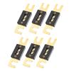 6pcs X AUTOHAUX ANL Fuse Gold Tone Plated 30A Universal