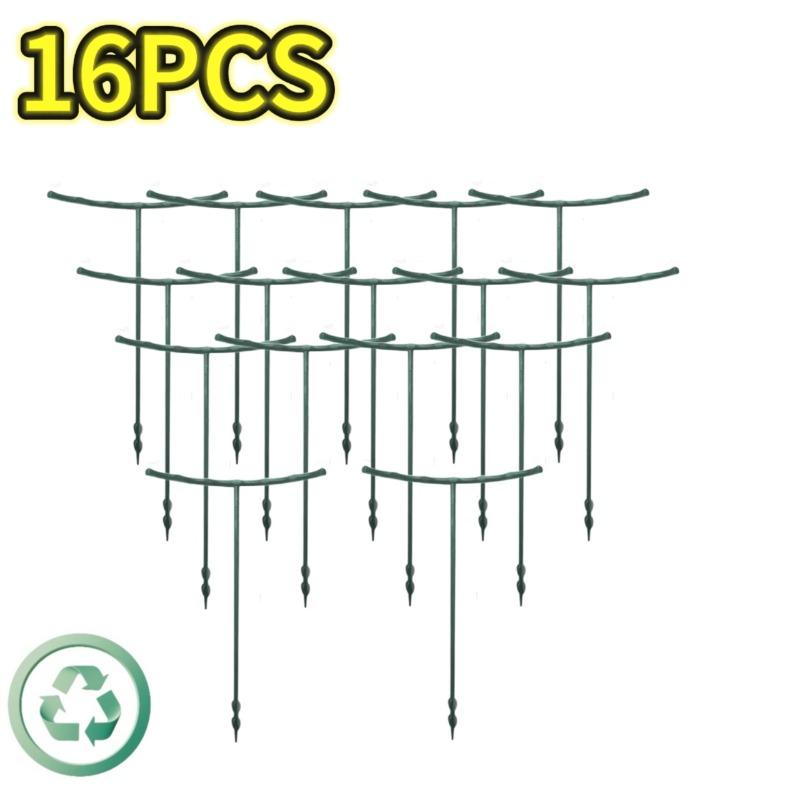 1-16PCS Plastic Plant Support Pile Frame Greenhouse Arrangement Semicircle Fixed Rod Indoor Flower Plant Vine Climbing Bracket