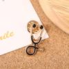 Doctor Who themed stethoscope brooch metal dripping oil clothes bag decorative badge neckline