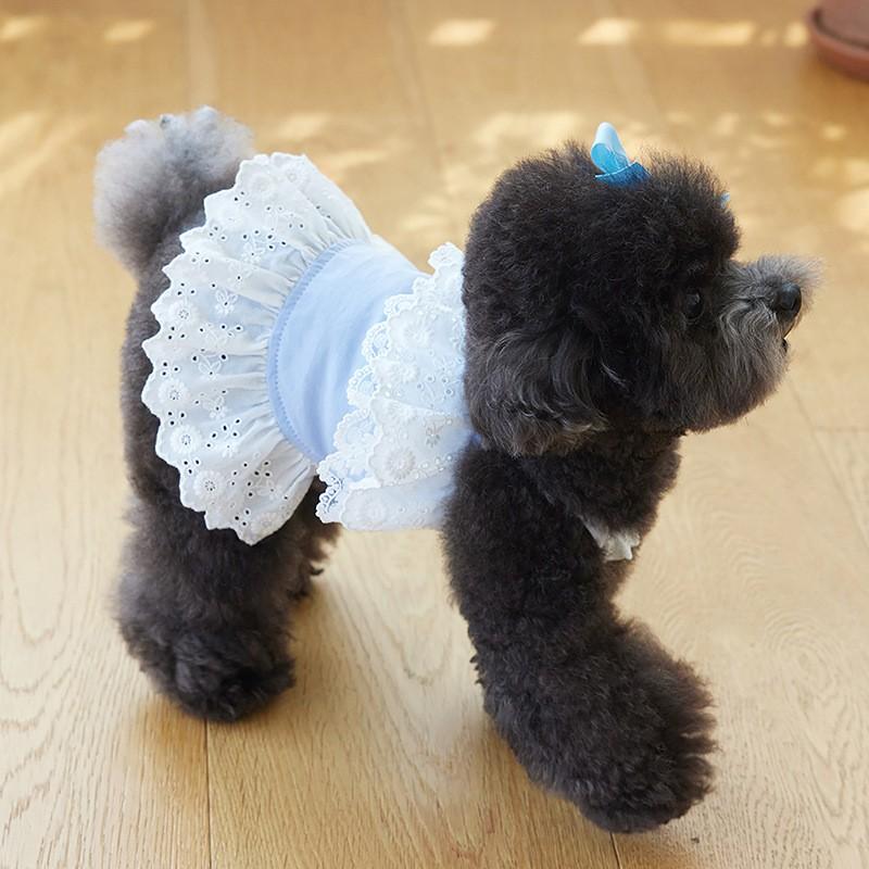 Pet Dog Cat Dress Lace Small Medium Dogs Clothes Teddy Bichon French Bulldog