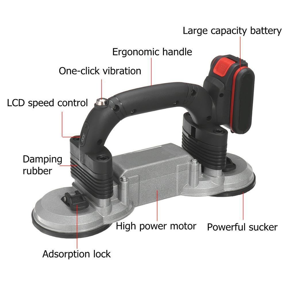 200KG 30000r/min Tile Machine 1500W Tiles Vibrator Suction Cup Automatic Floor Vibrator Leveling Tool for 60-120CM Ceramic Floor