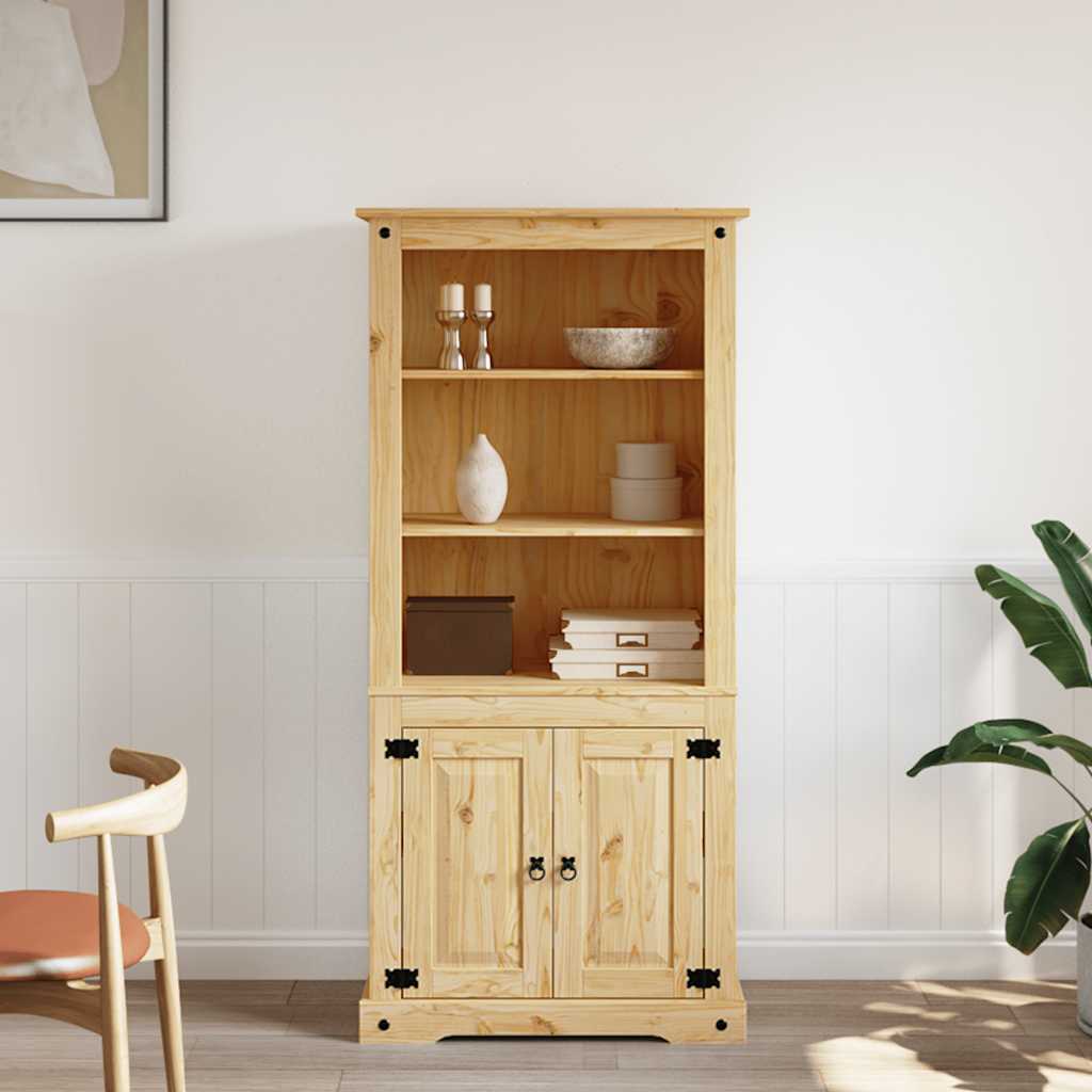 Mexican Style Buffet Cabinet Pine Wood 80 x 40 x 170 cm