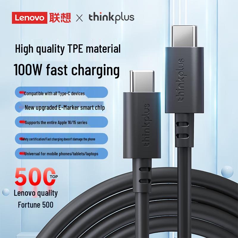 Lenovo Type-C Fast Charging Cable & GaN Power Adapter