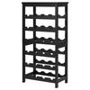 24 Bottle Detachable Wine Rack, 6-Tier Wine Bottle Holder,Solid Bamboo Wood Freestanding Floor Display Wine Storage Shelves with Table Top, for