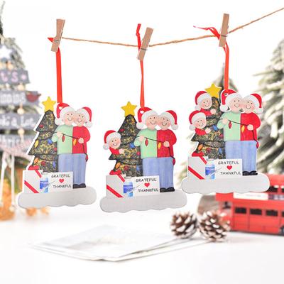Pingente de Árvore de Natal, Decoração de Presente, Natal, Pequeno Pingente de Madeira, Criativo, Família Fofa, Pingente DIY para Casa