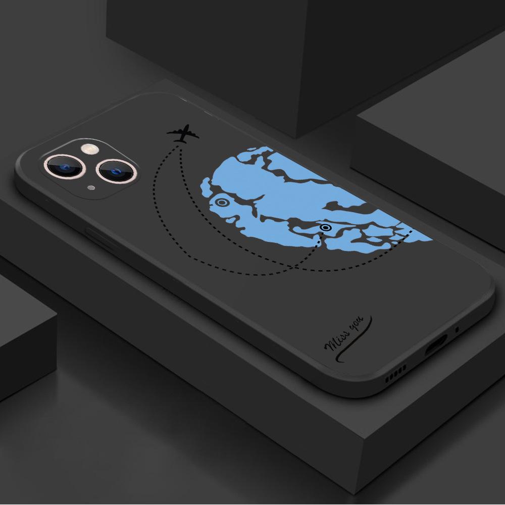 Couple love mobile phone case for iphone14 apple 17promax aircraft 16 niche 11 soft case protective case