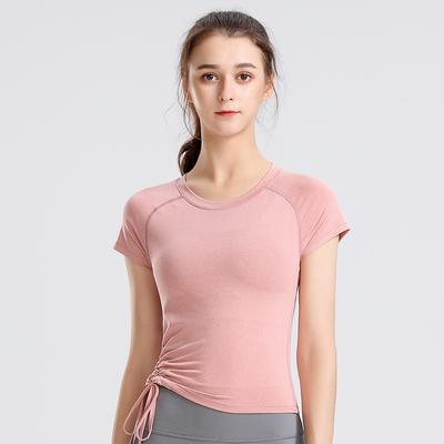 New Yoga Clothing Tops Women Running Fitness Quick Dry Short-sleeved Stretch Breathable Short Yoga Clothing Tops