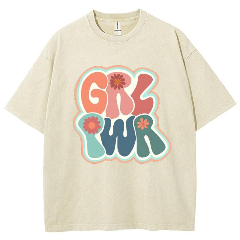 

Винтажный стиль Алфавит Цветочный принт Женская футболка Унисекс Парная Свободная С коротким рукавом Хлопок Удобный топ Подростковая футболка 2XL