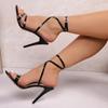 Quality Women Heel Sandals Large Size Summer Sexy Open Toe Slingbacks Ankle Strap Pumps Fashion Elegant Buckle Strap Thin Heels