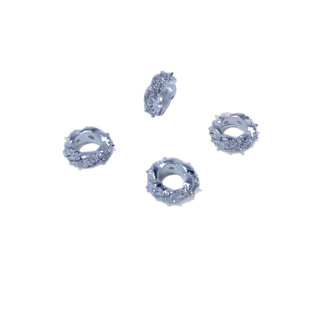 14K Gold Plated Zircon Spacer Beads for DIY Bracelets & Necklaces