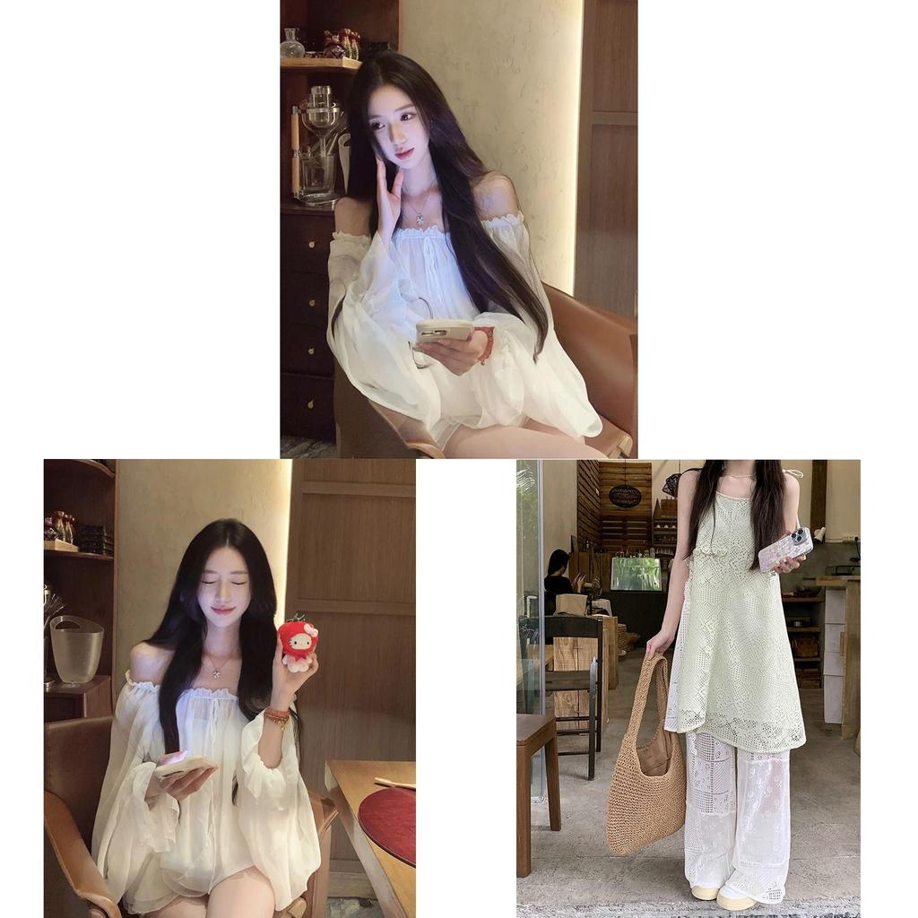 Chinese Style White Oneshoulder Summer Dress With Short Hem For Elegant Women