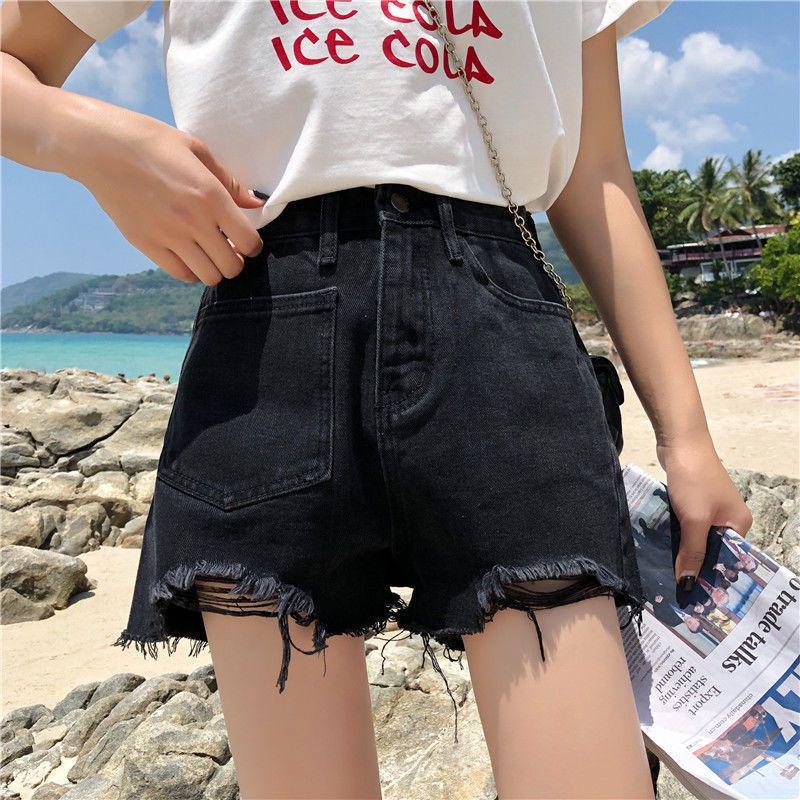 Women s Retro High-Waisted Dark Blue Denim Shorts - Petite, Loose Fit, Versatile Style. XL
