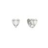 Silver Twice Heart One-Touch Earrings