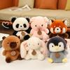 15cm Cute Cartoon Forest Animal Plush Toy Penguin Raccoon Rabbit Panda Pig Handmade Stuffed Doll Gift For Children
